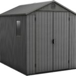 6 x 8 ft Outdoor Garden Storage Shed with Double Doors, Window & Heavy-Duty Floor Panel