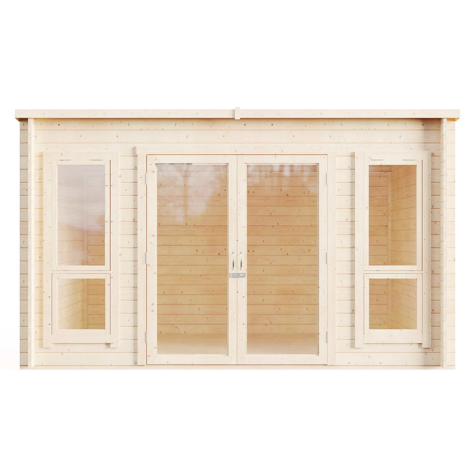 BillyOh Log Cabin Summerhouse Garden Office Studio Summer House Modern Pent Carmen Outdoor Room (Pressure Treated, 12 x 8) - Image 5