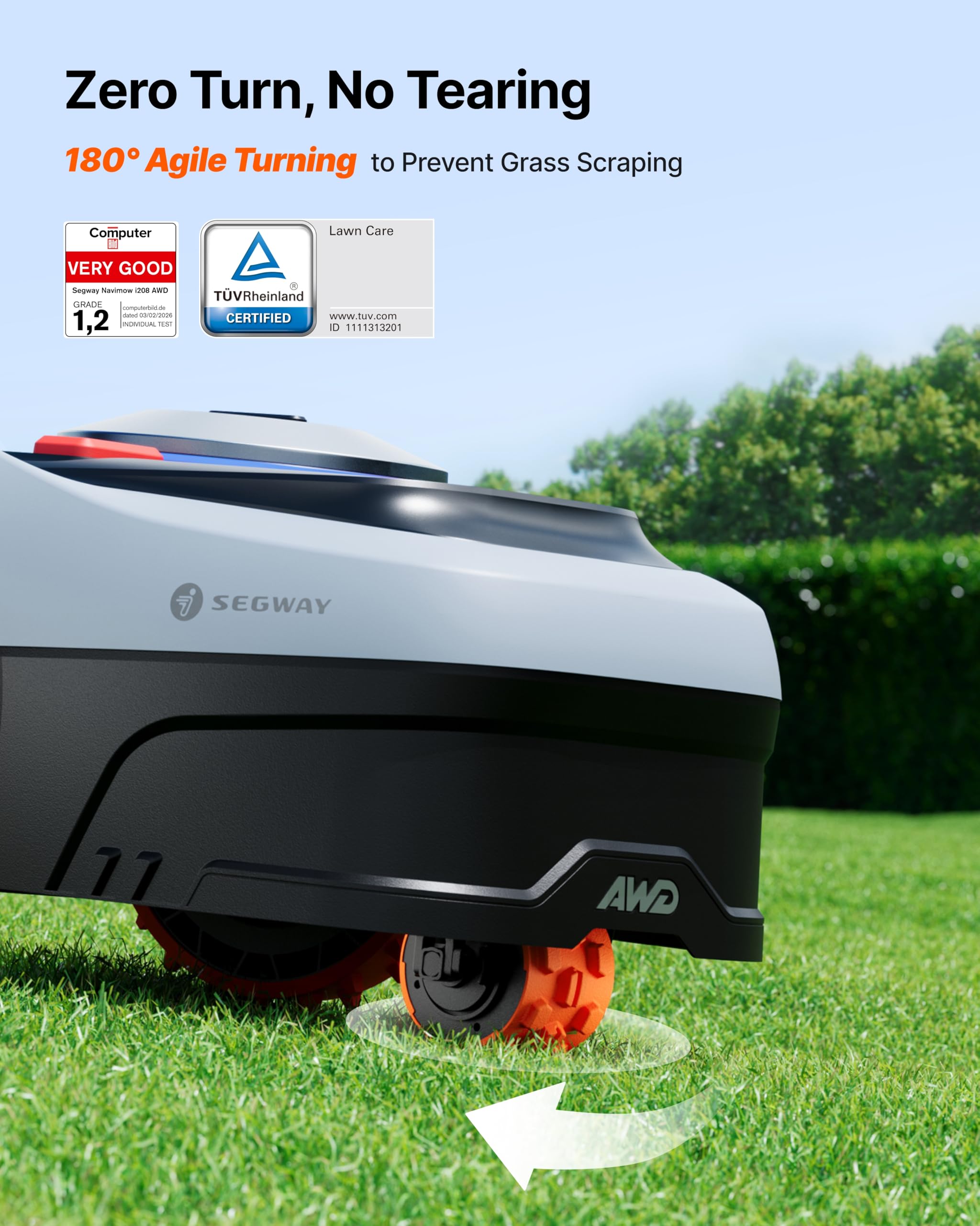 Segway Navimow i208 AWD Robotic Lawn Mower without Boundary, Rec. 800 m2 - Image 3