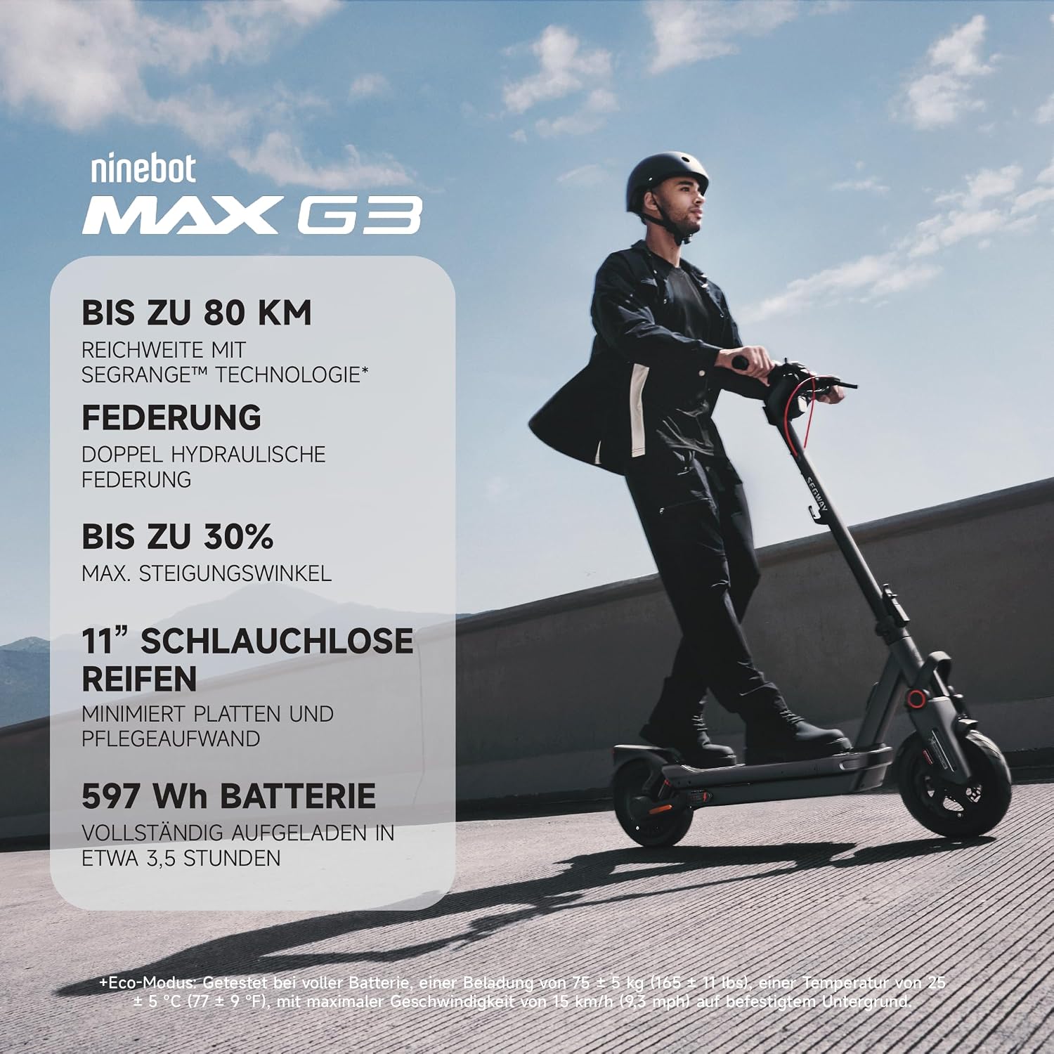 Electric Scooter with Road-Legal Certification, 80km Eco Mode Range, Dual Hydraulic Suspension, 130kg Load Capacity - Image 2