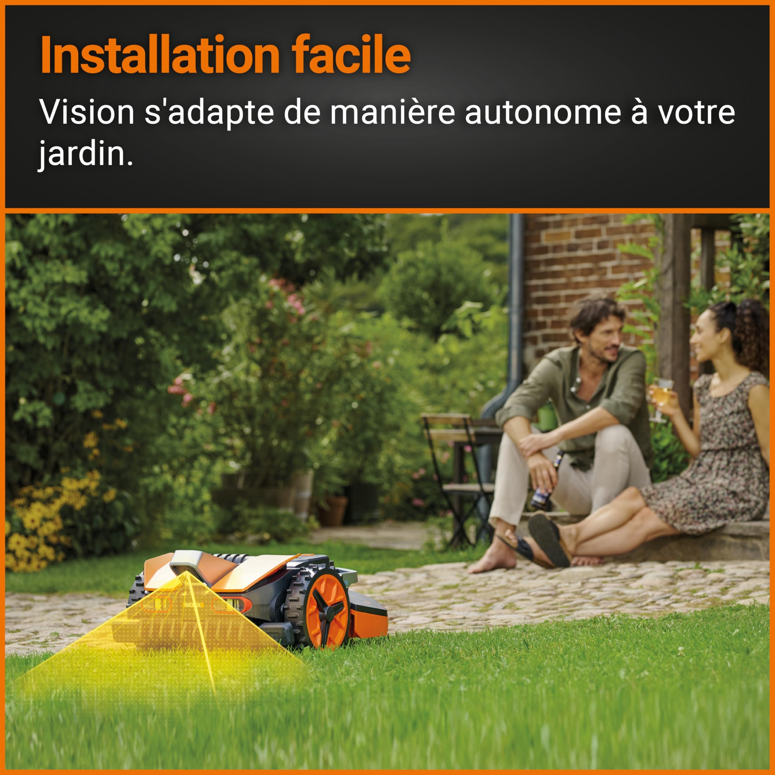 WORX WR202E Landroid Vision Robotic Lawn Mower – 250m2 Patented AIA Mowing Multi-Zone, Auto Charging, 20V PowerShare Battery, Rain Sensor - Image 2