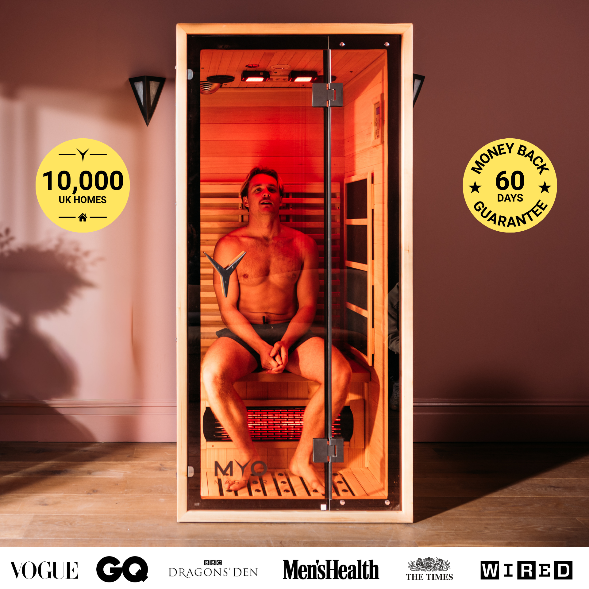 Premium Natural Wood Infrared Sauna With Red Light Therapy - Image 2